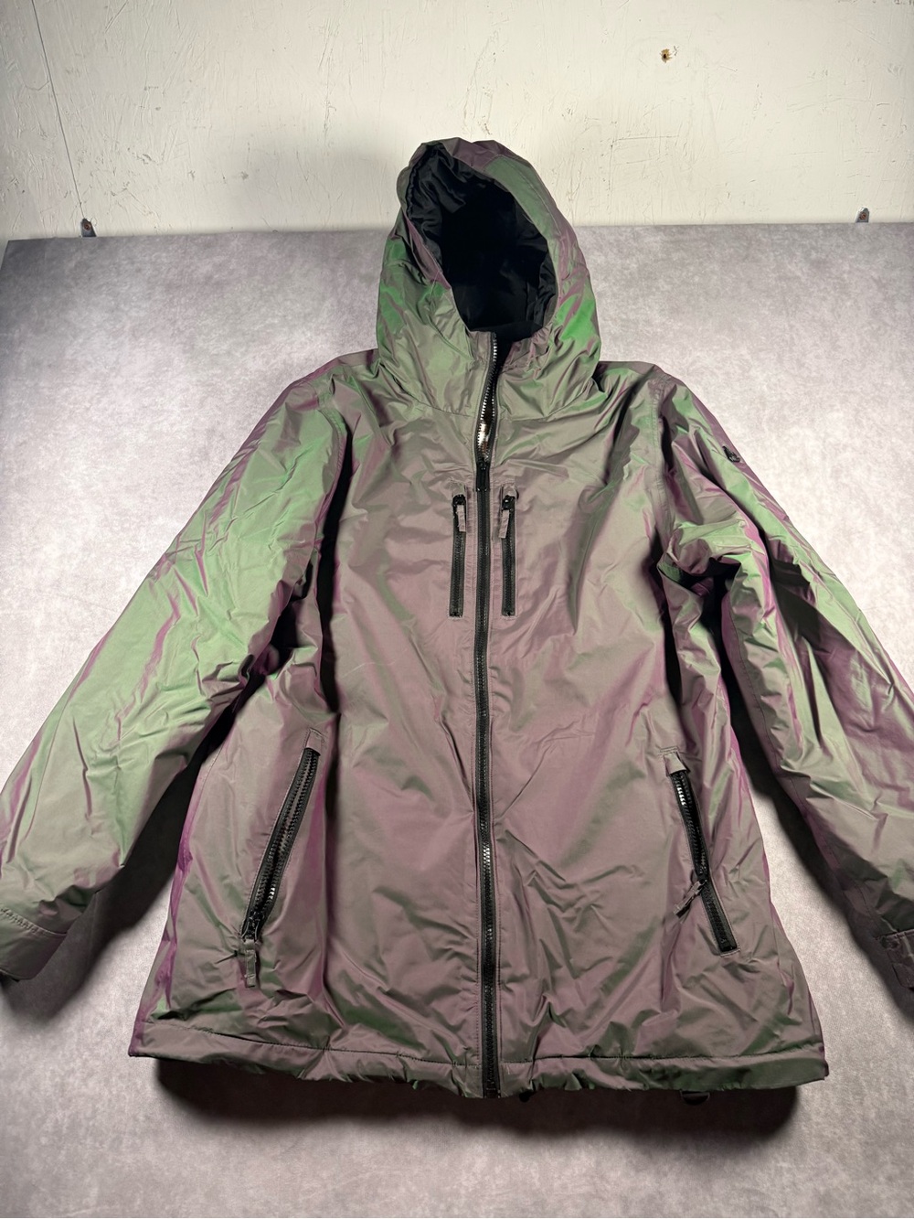 Aperture Women's Hooded Iridescent Snowboarding Coat Waterproof size L